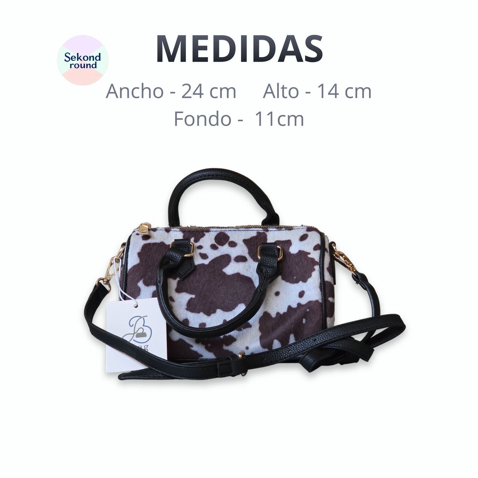 Bolso Boston Bowling Cow Print - Abag - Imagen 7