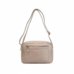 Bolso Crossbody PARROT KING en piel Vegana , Color Beige. - Imagen 1