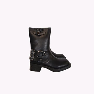 Botas Biker Negras con Hebillas Metálicas Buonarotti: Las Imprescindibles. - Imagen 1