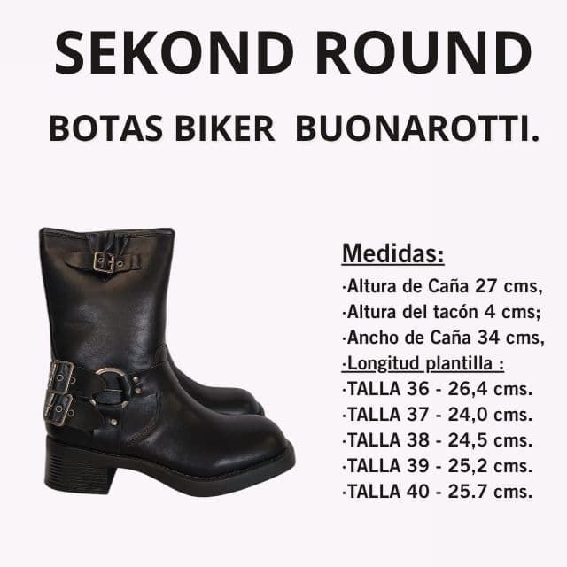 Botas Biker Negras con Hebillas Metálicas Buonarotti: Las Imprescindibles. - Imagen 3