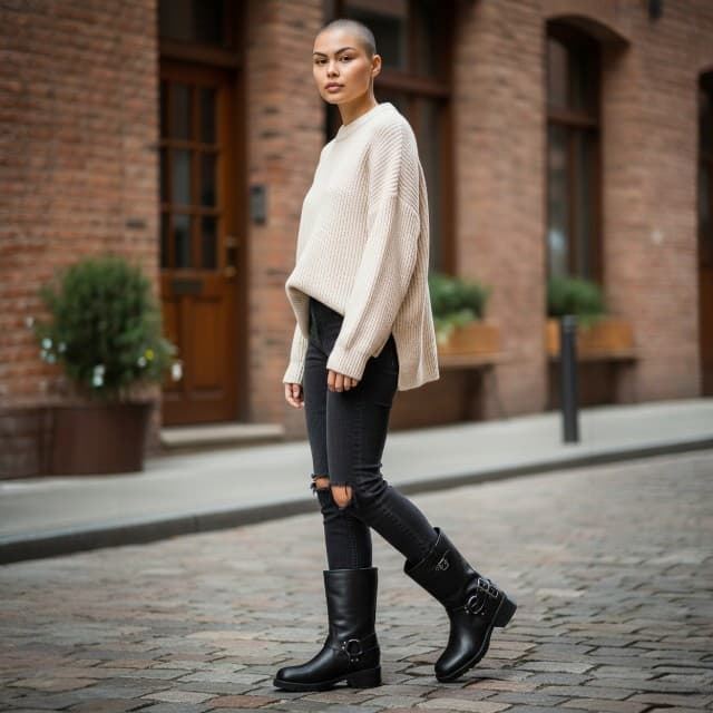 Botas Biker Negras con Hebillas Metálicas Buonarotti: Las Imprescindibles. - Imagen 7