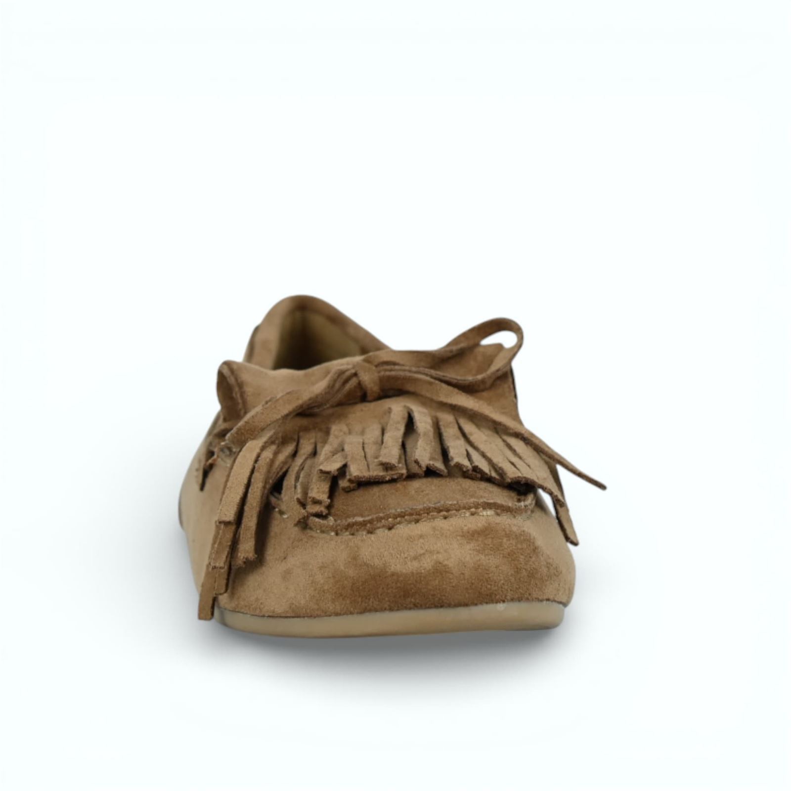 Mocasín Guapissima con Flecos color Camel - Imagen 5