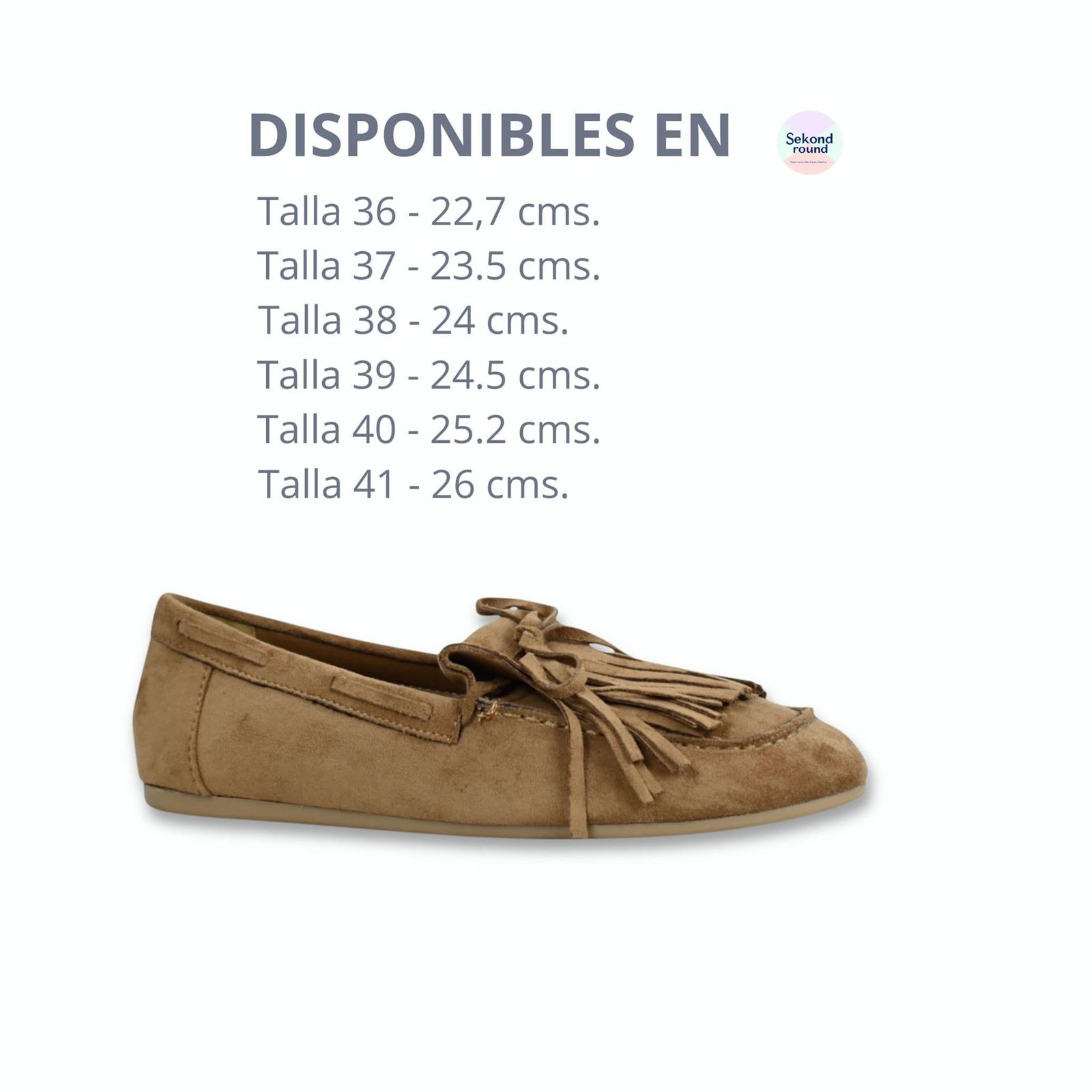 Mocasín Guapissima con Flecos color Camel - Imagen 8
