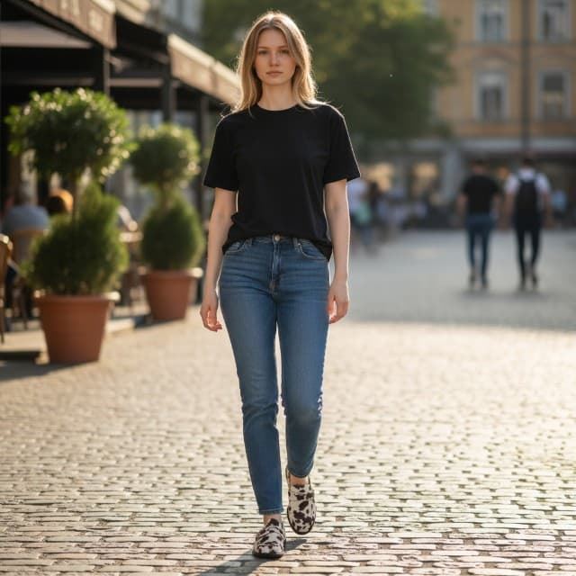 Mocasines  Ideal Shoes Cow Print. - Imagen 9