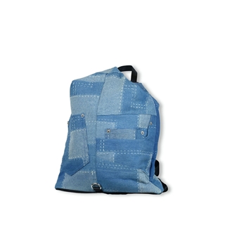 Mochila Urban Style Denim Patchwork - White Labs - Imagen 2