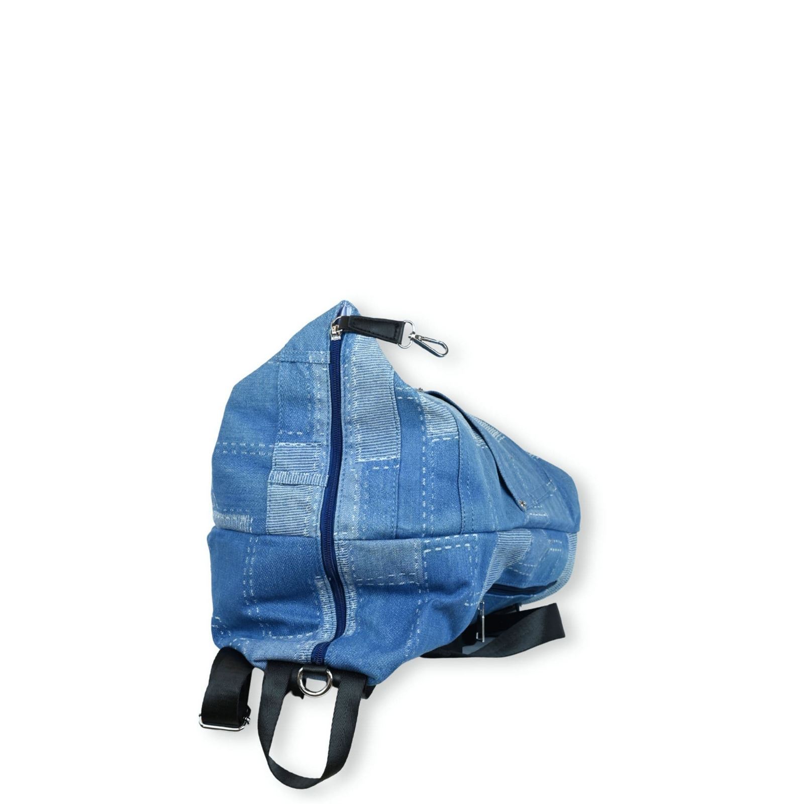 Mochila Urban Style Denim Patchwork - White Labs - Imagen 6